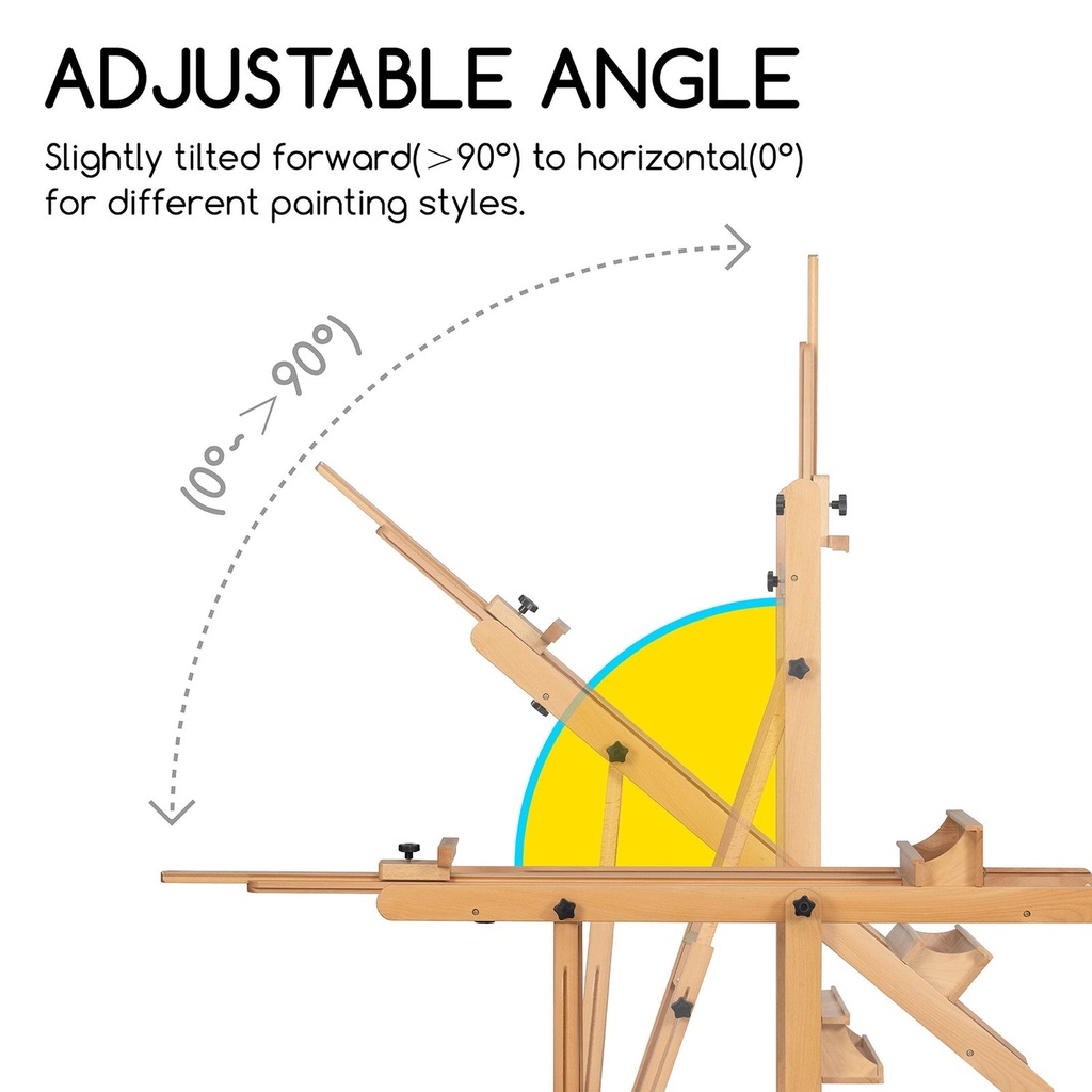 MEEDEN, Easel, Deluxe H-Frame Extra Large Heavy Duty