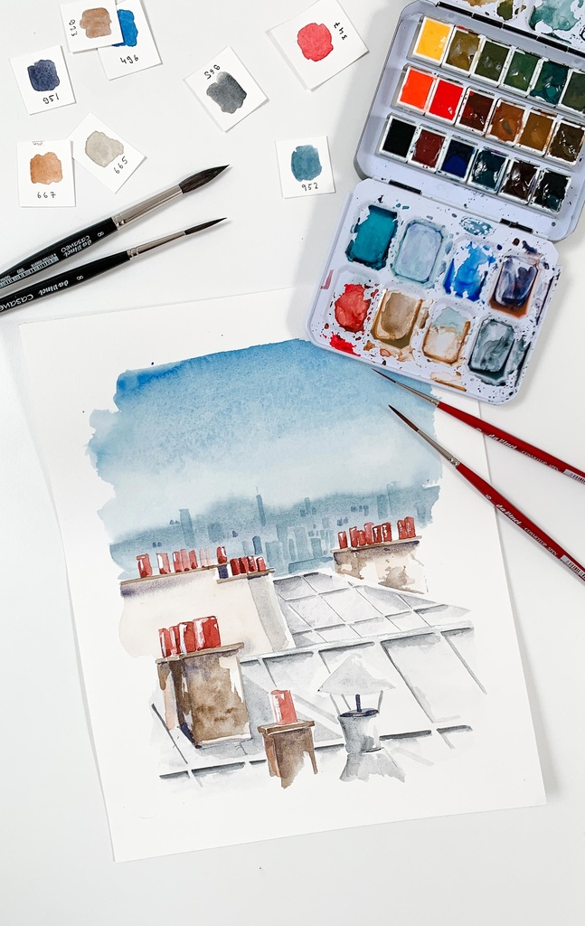 Da Vinci, SET, Urban Watercolor Journey