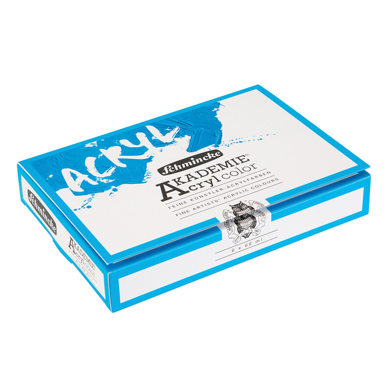 Akademie, Acryl box set, Cardboard 6 x 60 ml