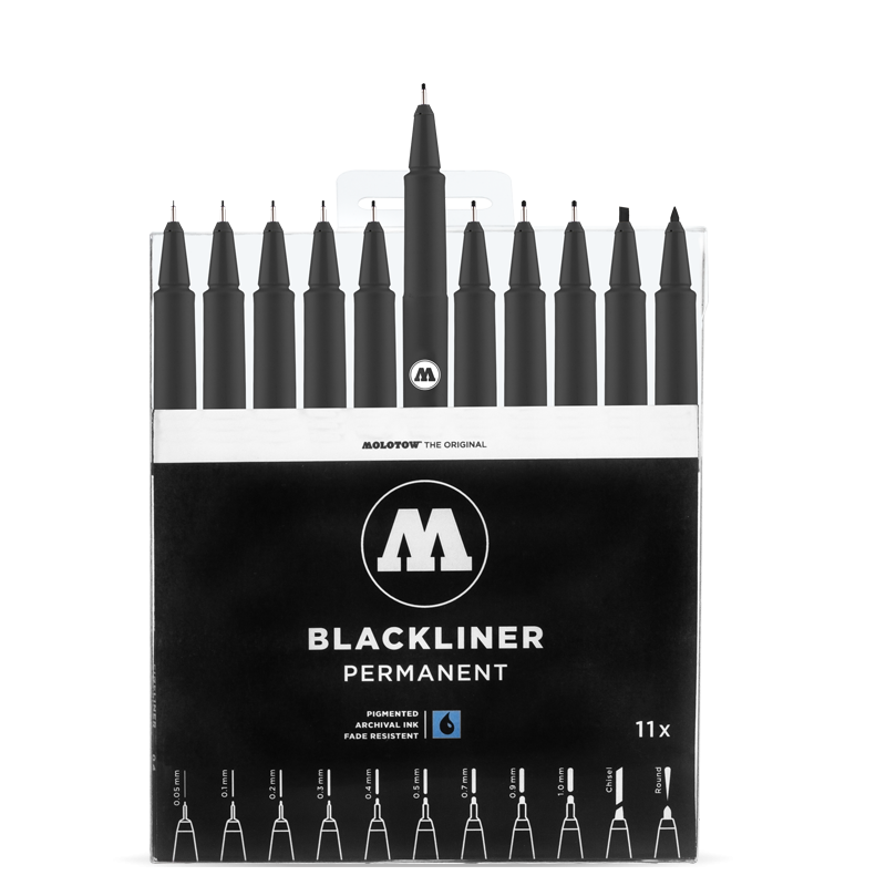 MOLOTOW, Blackliner Complete SET 11x