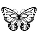 MARABU, Silhouette stencil 15x15 Romantic Butterfly