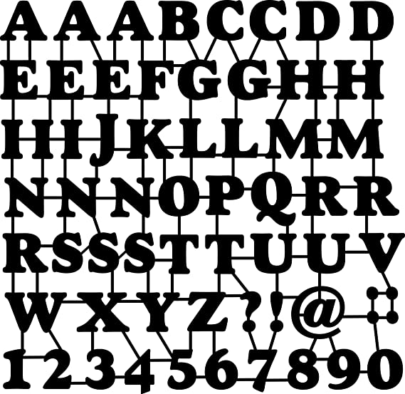 MARABU, Silhouette stencil 30x30 ABC&Numbers