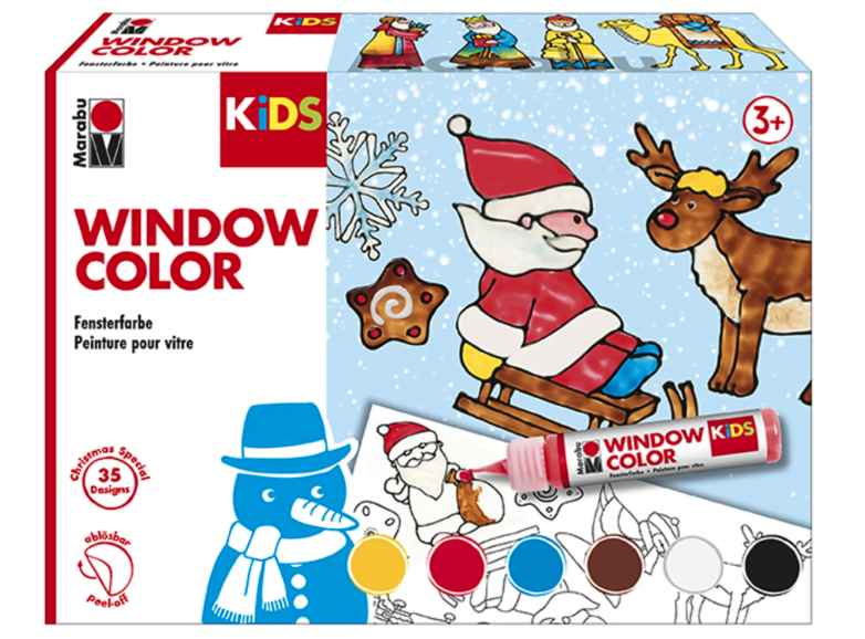 Marabu, KIDS, Window Color set “Christmas” 6 X 25 ML