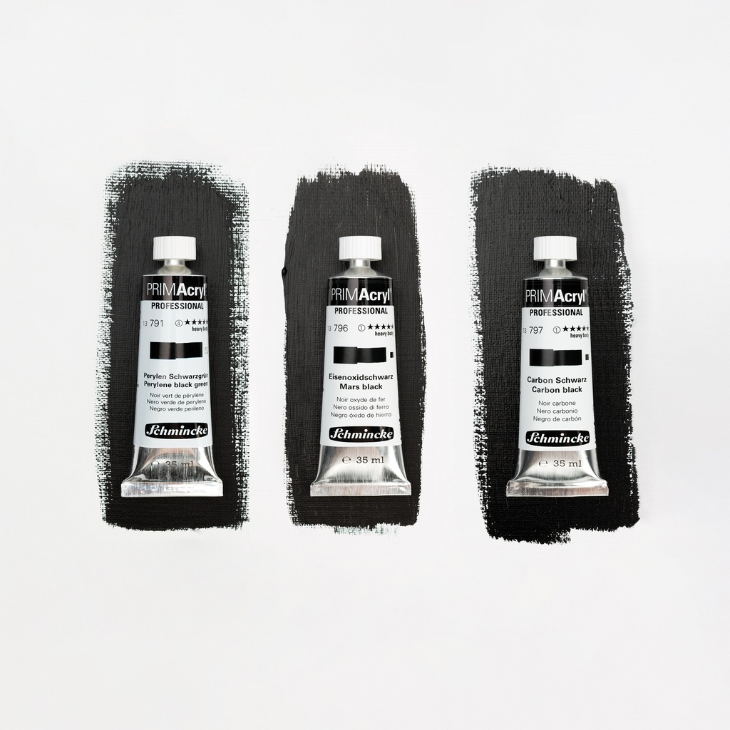 Schmincke, PRIMAcryl Box, Black shades, 3 x 35 ml